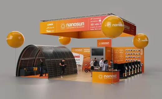 nanosunARCH  Solar construction made of flexible panels